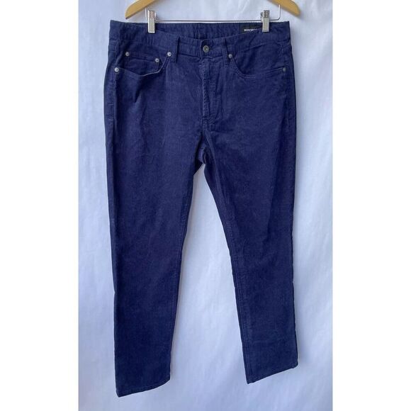 Bonobos Men’s 35x32 Slim Fit Corduroy Pants Blue Modern Preppy Stretch Casual Ex - Picture 1 of 10